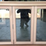 Urban Bi-Folds - Timber servery unit closed - 3 Door
